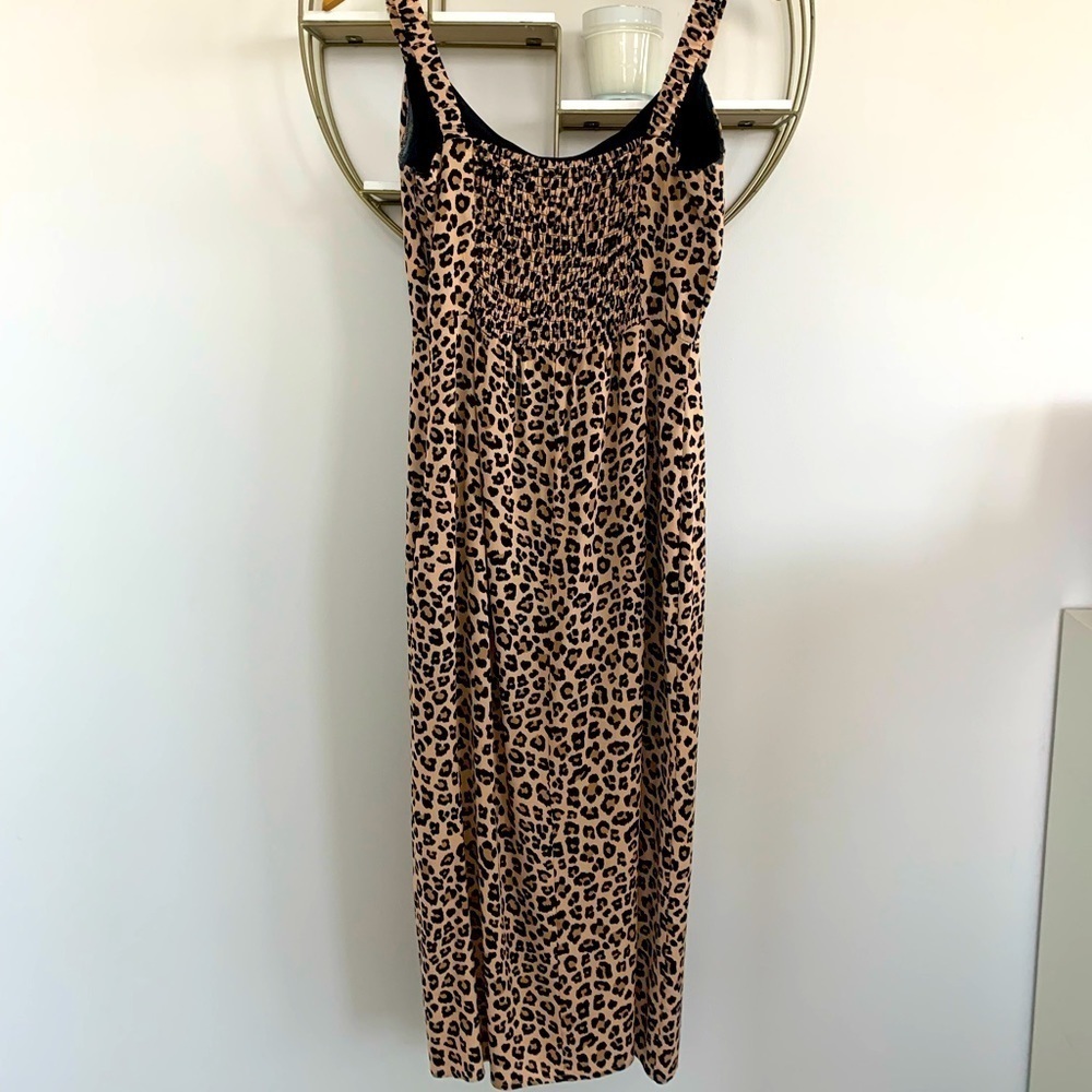 Code X Mode Leopard Print Bustier Midi Dress - image 7